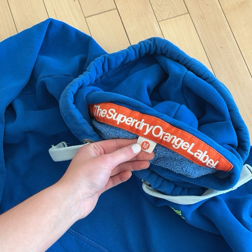 SuperDry Electric Blue color kids size medium fits like a women’s small